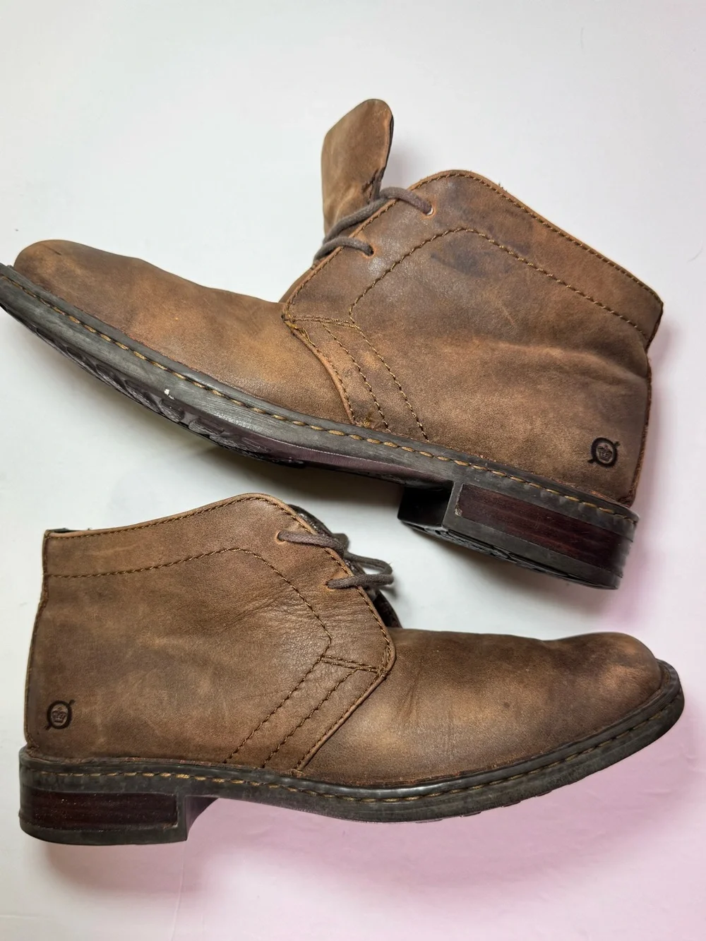 Born Handcrafted Brown Leather Lace-Up Chukka Boots Men’s Size 8 M